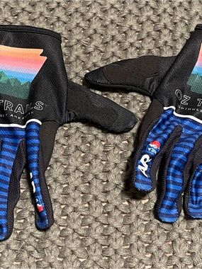 Mountain Bike Gloves in Black and Blue